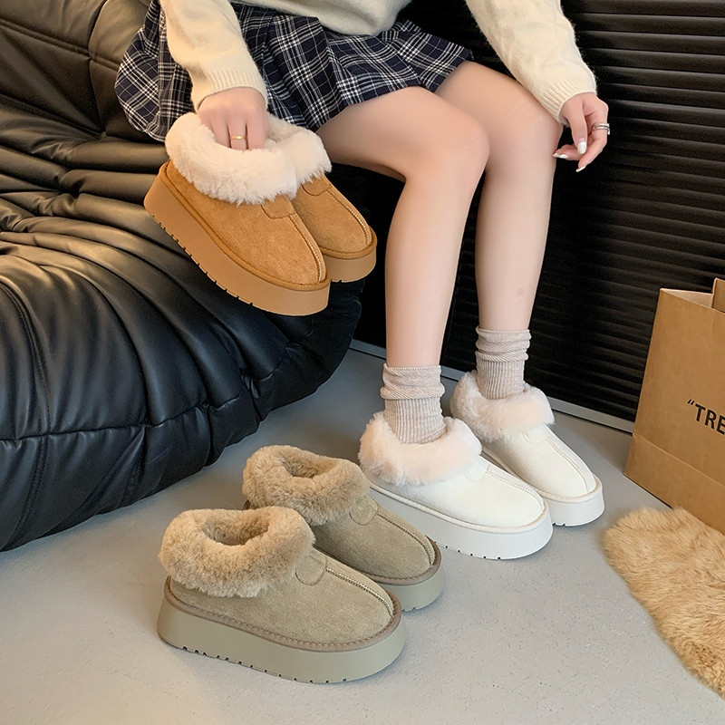 厚底雪地靴女款加绒加厚毛毛鞋子2025新款冬季防滑保暖棉鞋面包鞋,淘宝优惠券,粉丝福利购,淘宝优惠卷