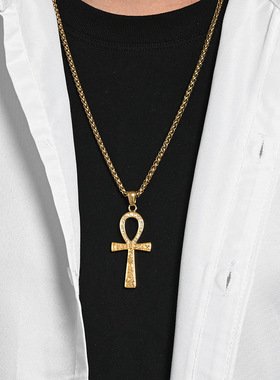 钛钢十字架项链小众文艺个性护身