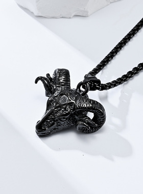 跨境项链千风钛钢吊坠