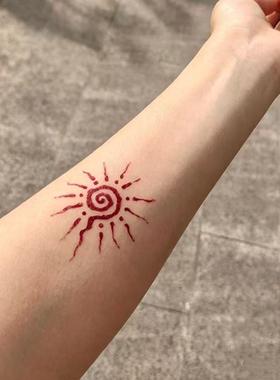 向阳而生的力量太阳纹身贴防水持