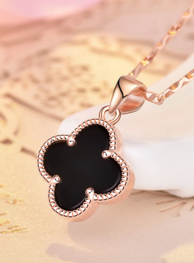 四叶草项链手链孔雀石四叶草套装