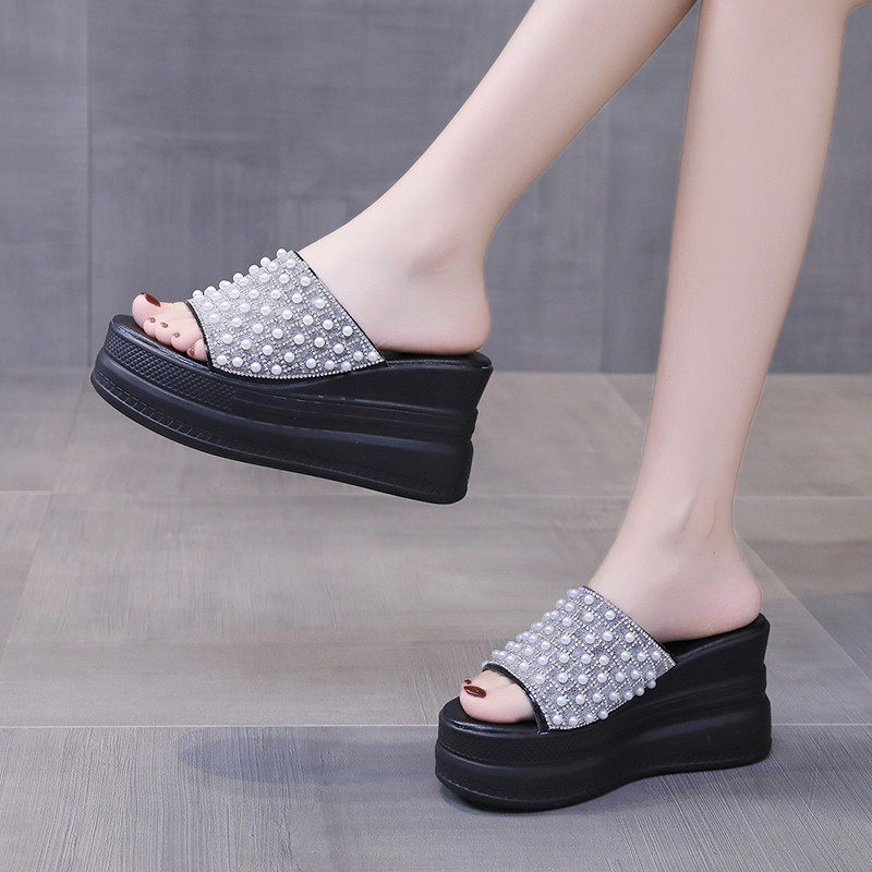 凉拖鞋子女夏外穿拖鞋2025年新款时尚休闲松糕厚底坡跟增高高级感,淘宝优惠券,粉丝福利购,淘宝优惠卷