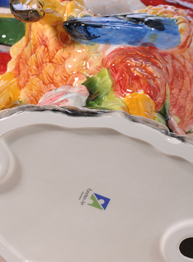 手工陶瓷电视柜大公鸡家居装饰