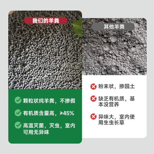 内蒙古羊粪发酵有机肥种菜蔬菜用花卉专用肥料花肥羊粪蛋颗粒通用 - 图1