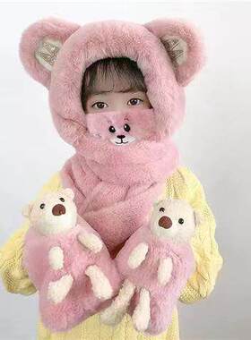 秋冬帽子女保暖围巾手套