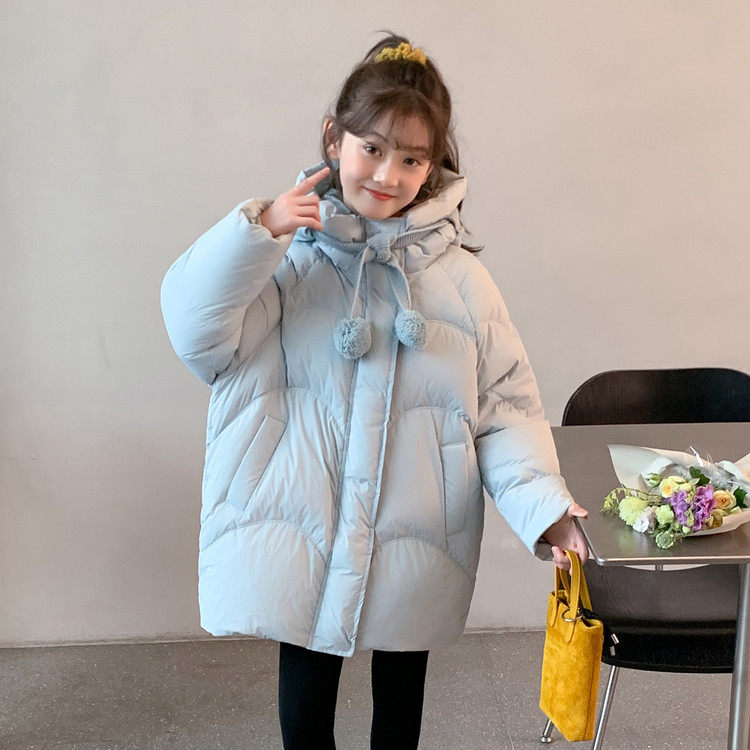 女童羽绒服白鸭绒加厚冬季外套中长款洋气2025新款轻薄保暖抗寒潮,淘宝优惠券,粉丝福利购,淘宝优惠卷