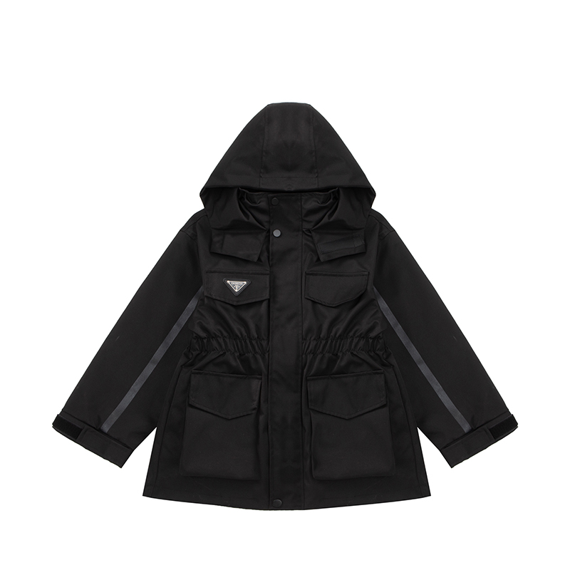 女童夹棉加厚风衣外套中长款保暖2025新款休闲中大童薄棉衣秋冬装 - 图3