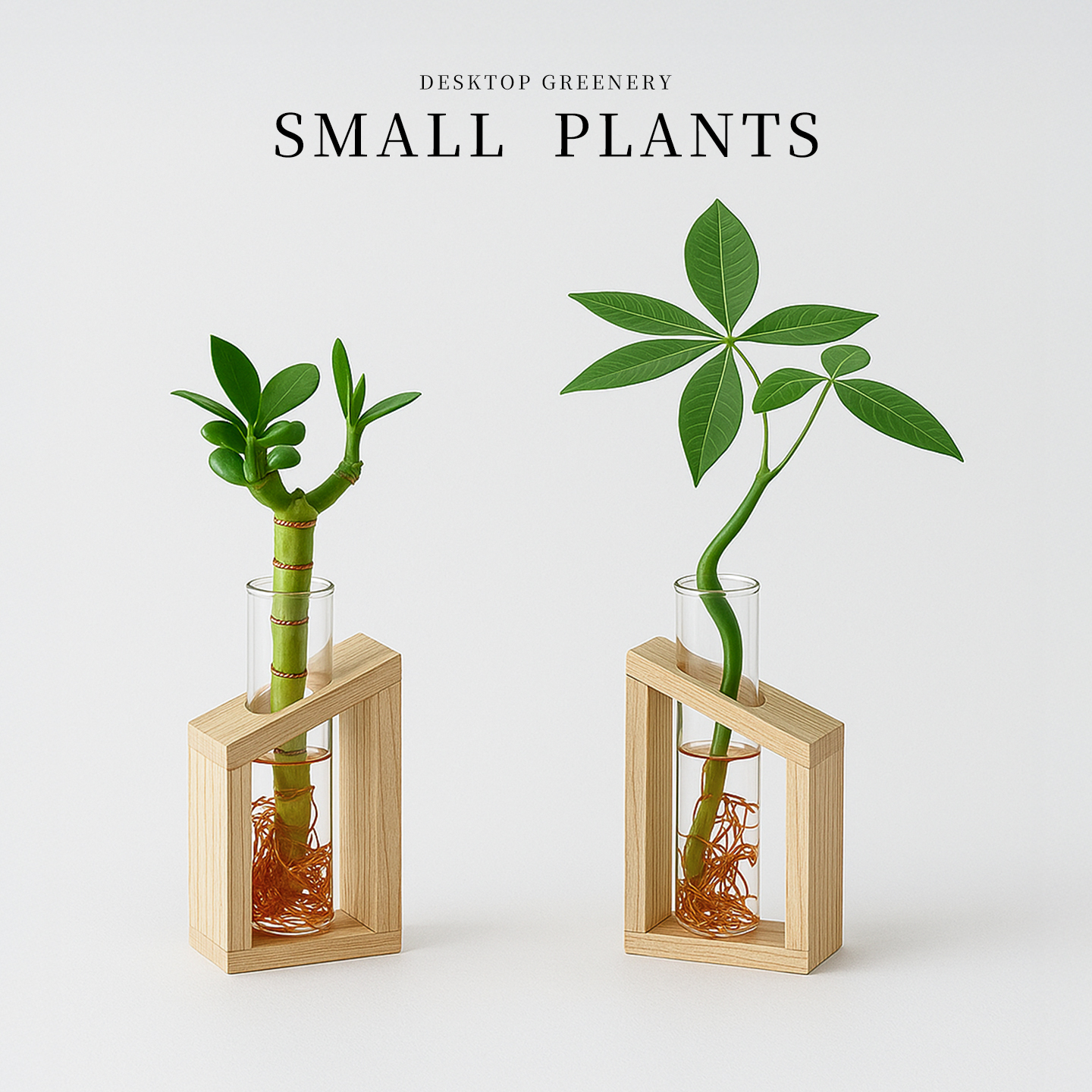 发财树水培植物室内绿萝竹柏九里香办公室桌面绿植水养小盆栽摆件 - 图1