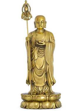 全铜地藏王菩萨站像中式