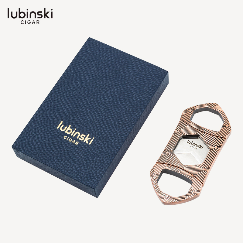 鲁宾斯基Lubinski便携双刃雪茄剪刀金属刀柄不锈钢刀刃 锋利顺滑 - 图2