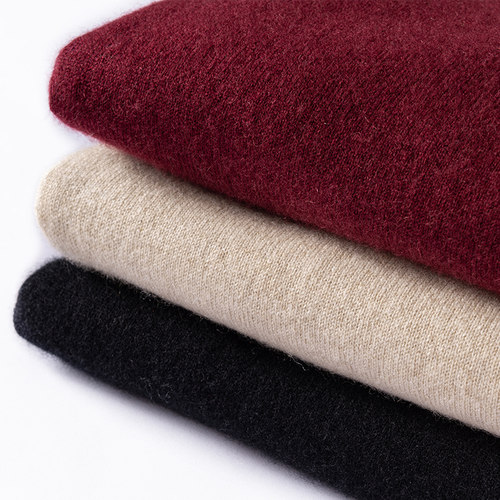 爆爱巨美~酒红色双层大廓袖高领羊绒衫纯羊绒毛衣套头25秋冬新款 - 图1