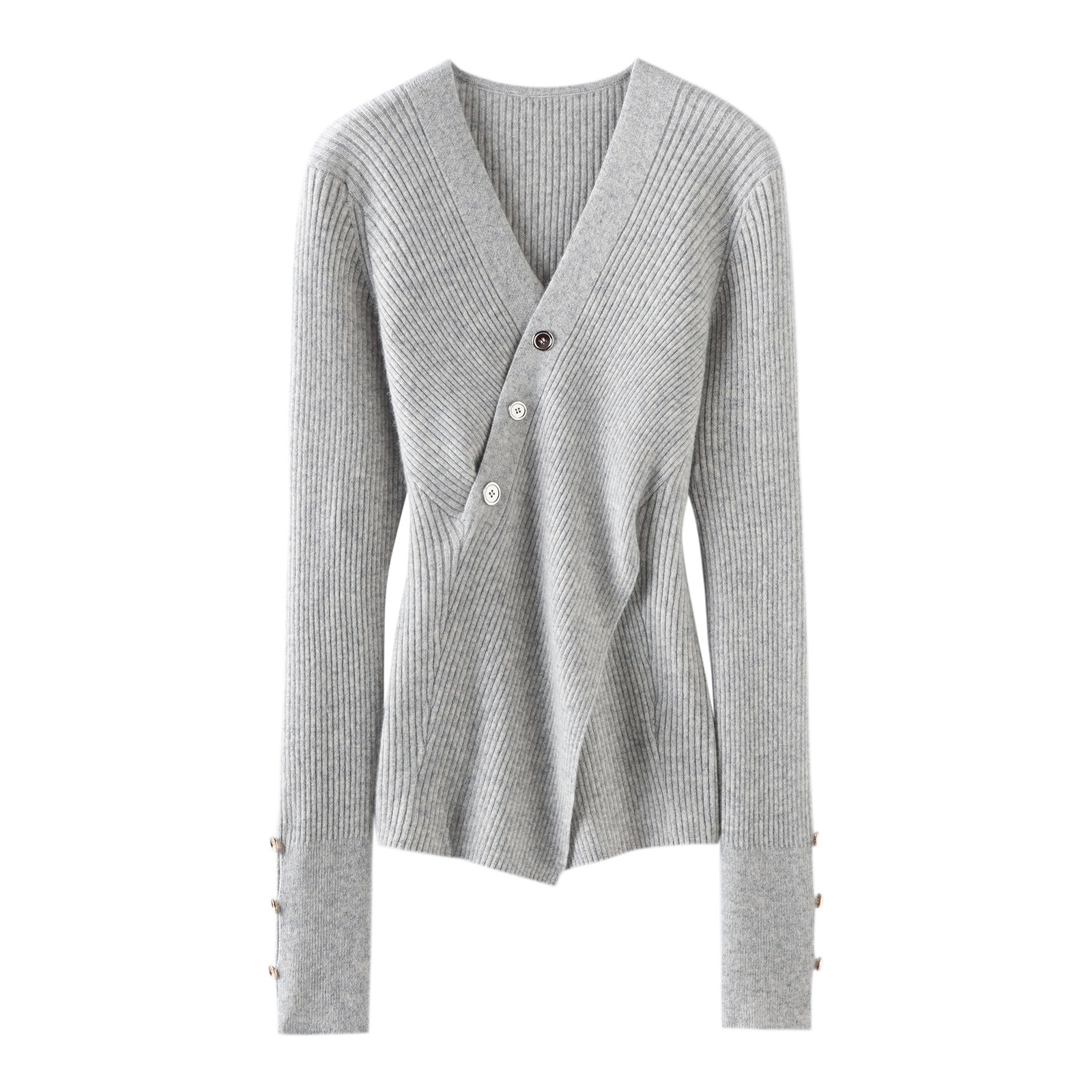 Really easy to wear ~ V-neck 100% pure cashmere sweater women's pure cashmere sweater knitted slim bottoming shirt