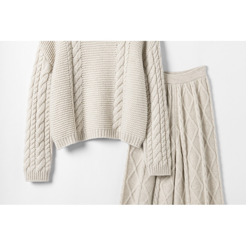 尊享意大利奢！气质爆火！大克重加厚羊绒衫女纯羊绒裤子毛衣套装,淘宝优惠券,粉丝福利购,淘宝优惠卷