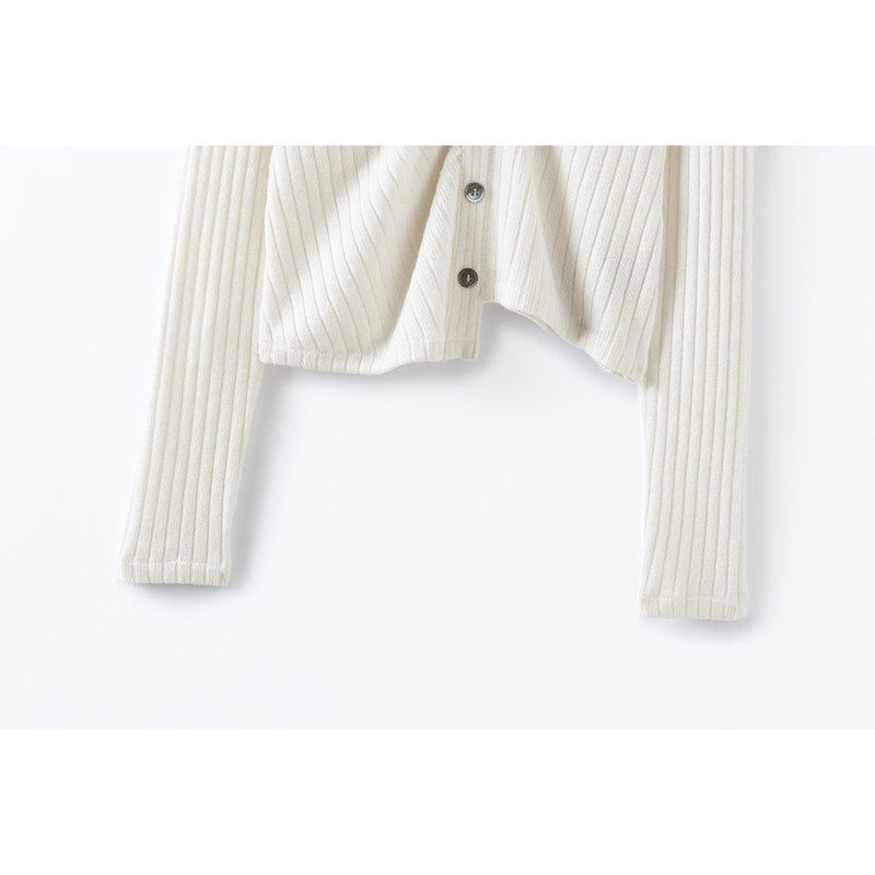 品相真好~不规则100%纯山羊绒V领开衫女设计感针织外套女内搭洋气,淘宝优惠券,粉丝福利购,淘宝优惠卷