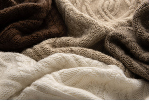 萨琪尼懒懒冬日’100%山羊绒1500g左右针织围巾中长外套两件套 - 图2