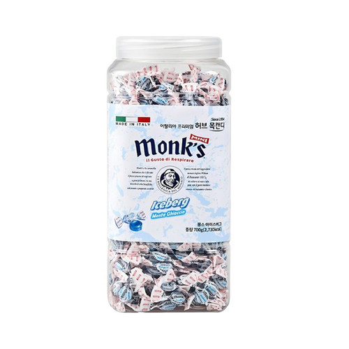 韩国直邮 monks蒙斯冰山意大利润喉糖香草薄荷提神700g - 图3