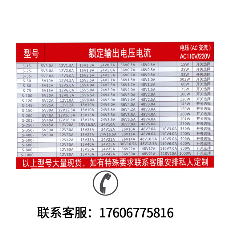 220v转5v 12v 24v直流开关电源 24v开关电源监控电源1A2A5A10A15A-图3