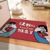 Entrance door floor mat, entrance wire ring, door mat, stain-resistant, non-slip, dirt-rubbing carpet, funny door mat, cuttable mat