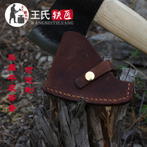 Head Layer Cow Leather Handsewn Axe Sleeve Leather Cover Outdoor Axe Sleeve Knife Axe Accessories Axe Sleeve Leather Set Axe Accessories