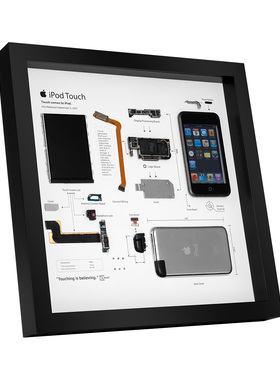 苹果iPod touch1拆解标本装裱相框 科技怀旧收藏礼物装饰画框桌搭
