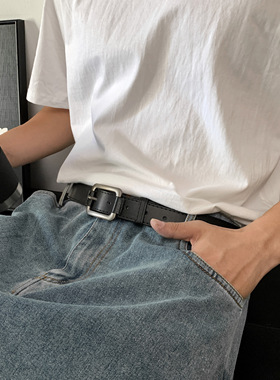 新款ins皮带男韩版潮流简约百搭青年潮人休闲针扣裤腰带个性