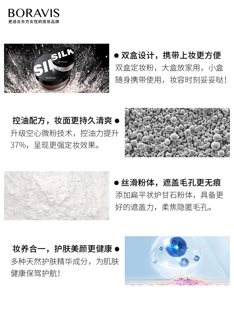 柏蕊诗积雪草蜜粉养肤定妆女散粉 娇兰佳人化妆品蜜粉/散粉