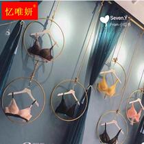 Lingerie Shop Window Ceiling Suspended Bra Display Rack Round Wall-mounted Shelf Circle Hanger With Rope Bra Rack