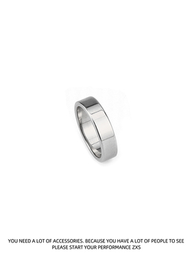潮流极简净面钛钢ZXS戒指ins