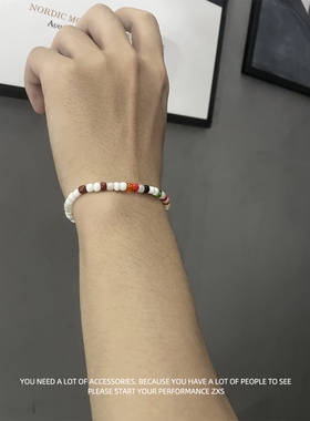 原创手工多巴胺彩色串珠手链男女