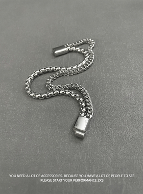 冷淡风简约钛钢手链男士嘻哈