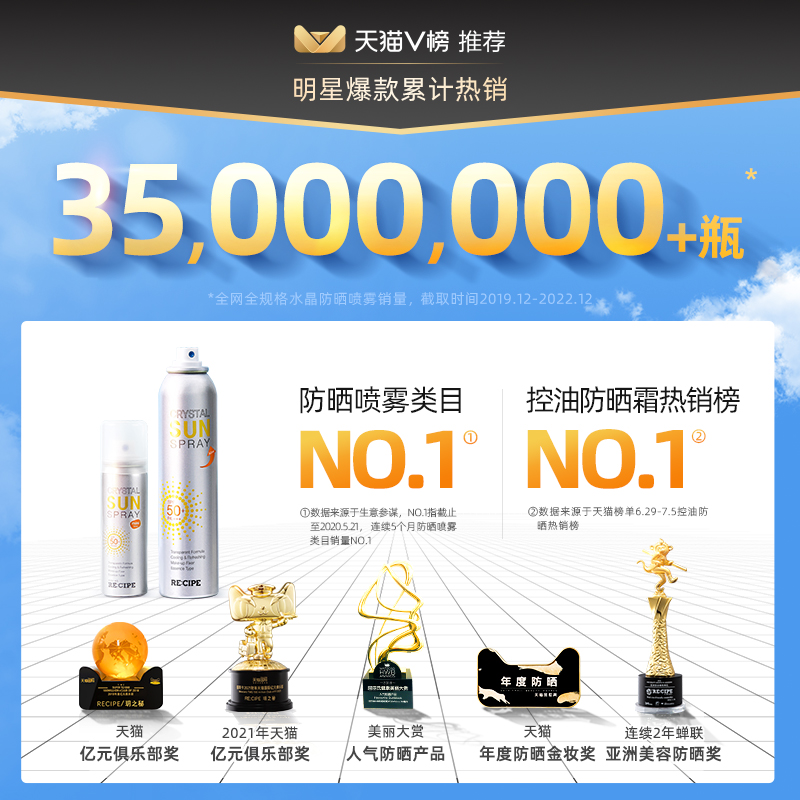 玥之秘水晶防晒喷雾霜女学生男士 玥之秘防晒霜