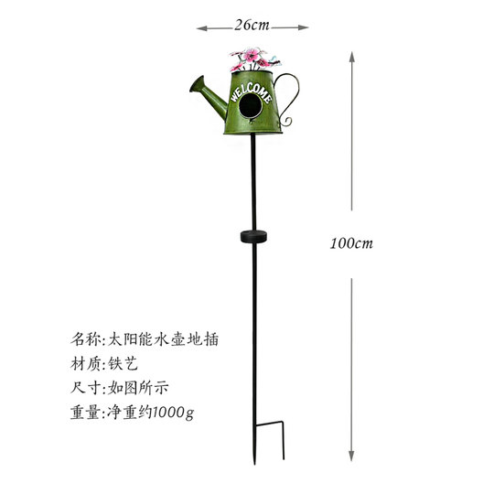 Creative bird house solar outdoor courtyard garden decoration