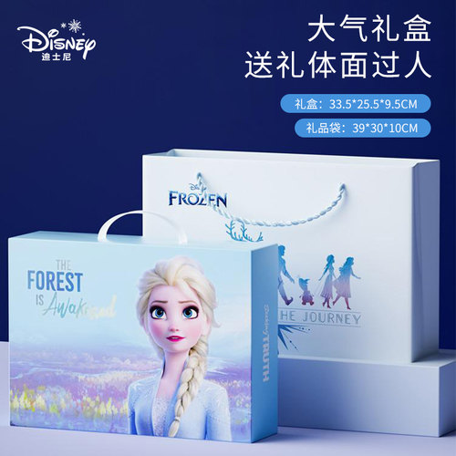 Disney迪士尼艾莎公主文具礼盒套装女孩生日礼盒一二三年级小学生学习用品女童书包高颜值儿童幼儿园伴手礼物 - 图0