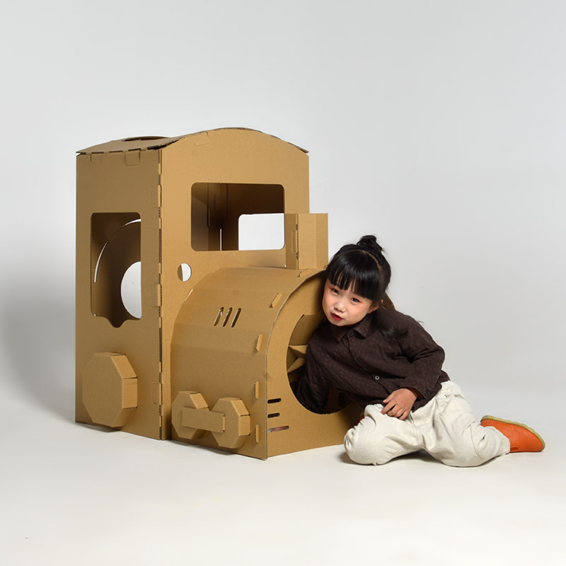 儿童手工坦克制作diy纸板模型可穿戴纸箱屋玩具纸壳飞机暖场活动 - 图2