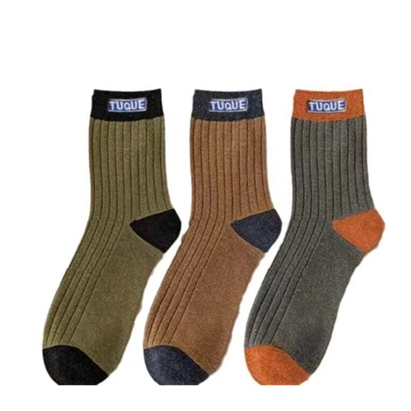 男士秋冬加厚款袜子防臭透气吸汗中筒运动袜商务四季百搭潮袜子 - 图3