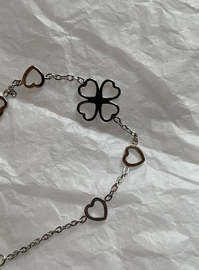 regina情侣钛钢日韩幸运手链