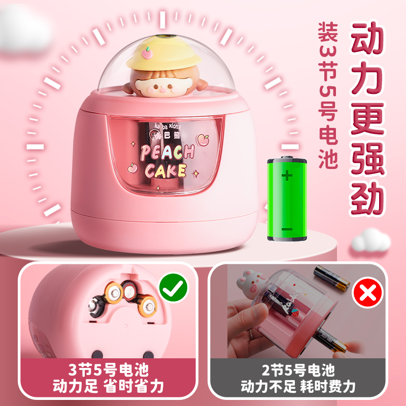电动削笔器全自动转笔刀卷笔刀女孩自动削笔刀充电幼儿园儿童小学生专用刨削铅笔机旋绞笔刀素描防断铅耐用 - 图1