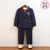 Boy suit gown suit Inren wind handsome autumn ocean flower boy children Western suit mens suit suit