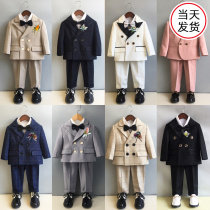 Boy suits suit three sets of handsome spring and autumn Inns gown for male baby girls wedding child Western suit