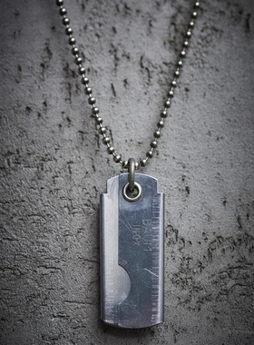 不锈钢圆珠链刀片造型暗黑先锋