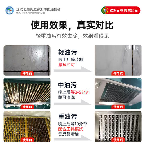 Mootaa油污清洁剂家用厨房炉灶强力去重油污净泡沫清洗除油剂正品 - 图1