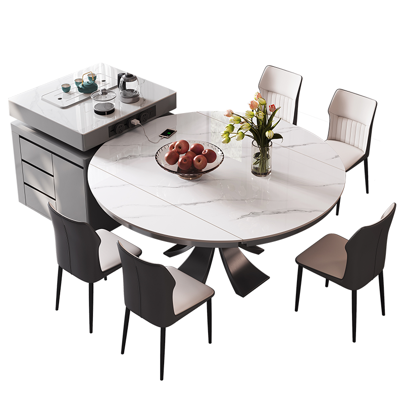 岛台餐桌可分离式伸缩带电磁炉家用2025新款圆桌餐桌一体倒台茶台,淘宝优惠券,粉丝福利购,淘宝优惠卷