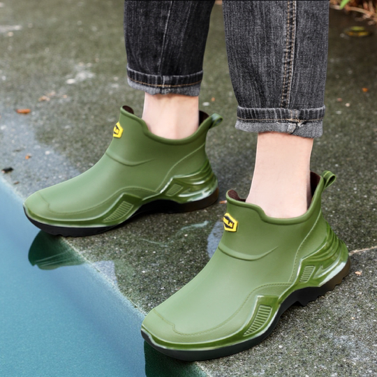 New low-top men's anti-slip and wear-resistant lightweight rain boots