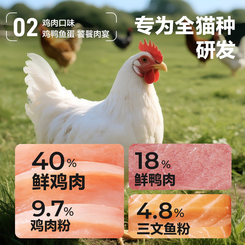 【李佳琦直播间宠物节】网易严选冻干双拼/六拼猫粮 4包/8包