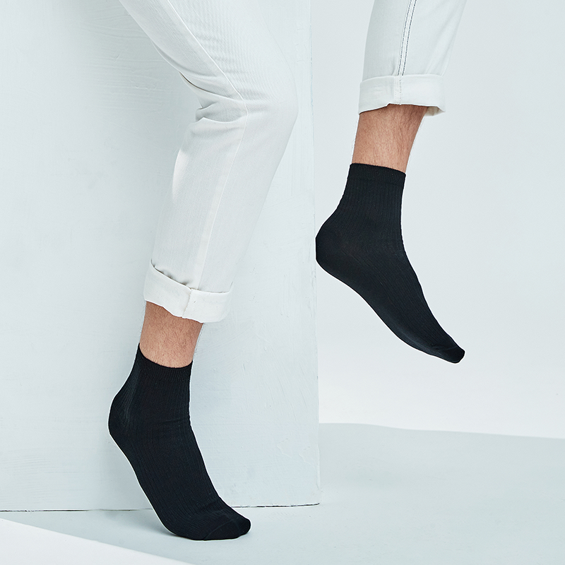 网易严选3双5双装男式日系中筒袜 网易严选短袜/打底袜/丝袜/美腿袜