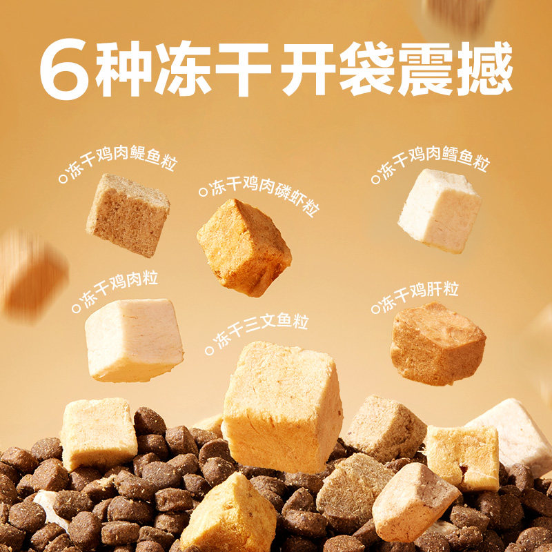 【李佳琦直播间宠物节】网易严选冻干双拼/六拼猫粮 4包/8包