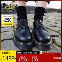 Dr Martens Martin 1461 Bex temperament classic glossy leather black thick bottom 3 holes Martin single shoe