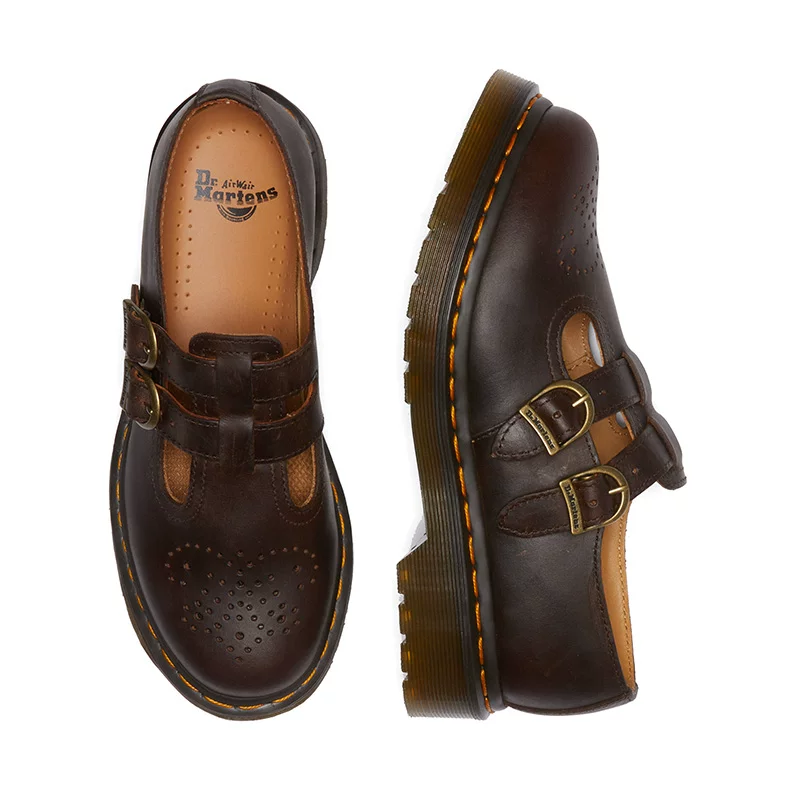 Dr.Martens Dr. Martin 8065 Mary Jane весна-лето обувь из кожи crazy horse Mary Jane