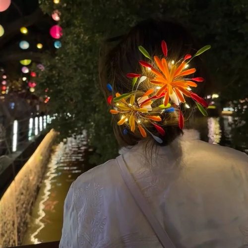 成品2025新款扭扭棒烟花发夹女高级感气质百搭发卡头饰氛围感发饰 - 图0