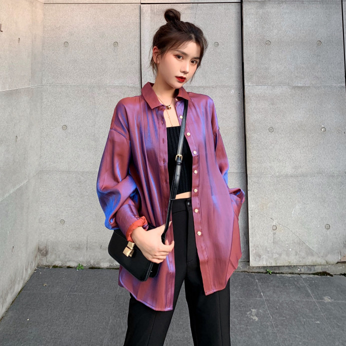 女上衣设计感小众2020新款人鱼衬衫 觅影衬衫